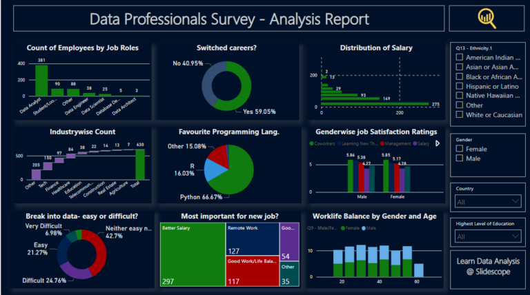 Data Professionals Survey - Analysis Report