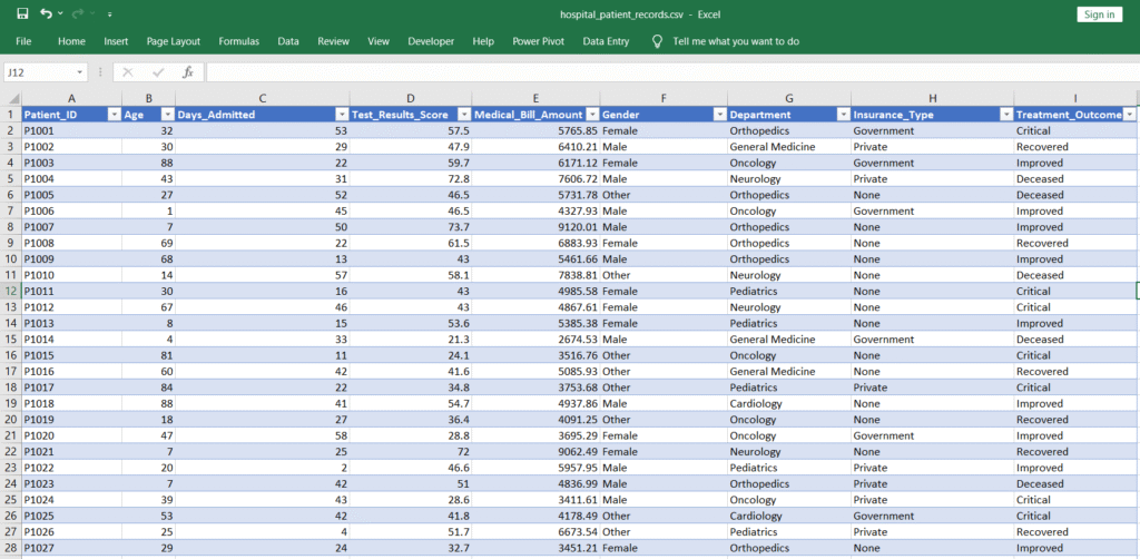 Hospital Patients - Medical Bill and Insurance Dataset