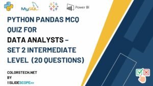 Python Pandas MCQ Quiz For Data Analysts – Set 2 Intermediate Level (20 Questions)