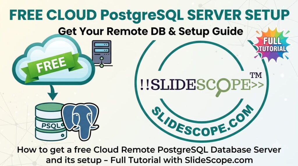 How to get a free Cloud Remote PostgreSQL Database Server and its setup - Full Tutorial