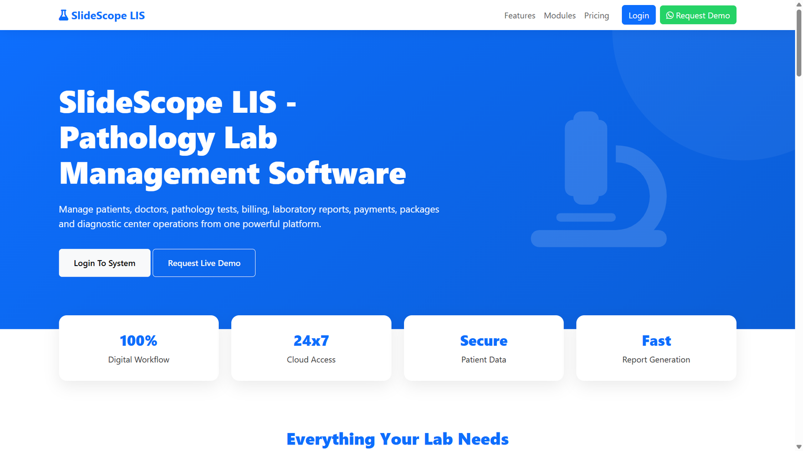 SlideScope LIS - Pathology Lab Management Software