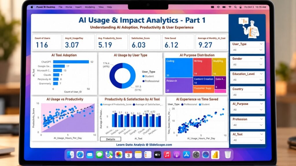 AI Usage Impact Dashboard in Power BI
