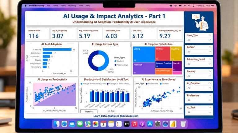 AI Usage Impact Dashboard in Power BI